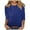 Blue, variant on Turilly Sequin Tops for Women Sparkly Club Half Sleeve Summer Shirts Solid Color Crew Neck Tunic Tops