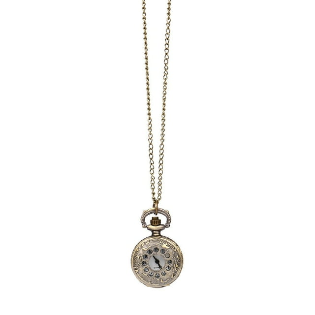Montre de Poche Vintage Bronze Rétro Design Quartz Collier Pendentif Montre pour Hommes Montre Durable Calculatrice pour Hommes Montre pour Femmes Ensemble de Montres Grande Taille Montre Numérique pour Femmes avec Trotteuse Montre pour Femmes
