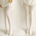 thumbnail image 2 of Minnieouse Medias a rayas de camello blanco crema para mujer, pantimedias cálidas ligeras y cómodas para invierno Medias Color de piel, 2 of 6