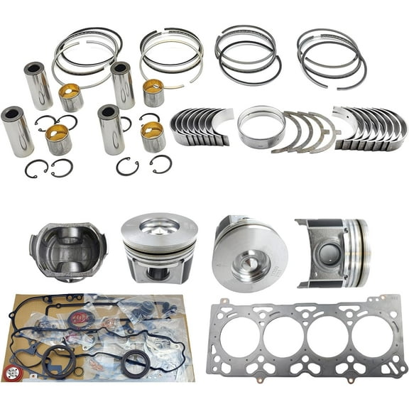 V2607 Engine Overhaul Rebuild Kit (No cylinder liner and valve) For Kubota V2607T V2607-DI V2607 Engine ER470 ER460 KX163 KX165 Excavator Piston Round Combustion Chamber 45.5mm