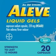 Aleve Liquid Gels Naproxen Sodium Pain Reliever, 20 Count