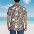thumbnail image 6 of Xecao Rose Flowers print Hawaiian shirt - a stylish short-sleeve button-down for men, perfect for casual beach and tropical outings., 6 of 9