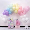 thumbnail image 4 of Kit de guirnalda de globos blancos - 100 piezas de globos blancos pastel de 18/12/5 pulgadas en diferentes tamaños, globos blancos para fiesta de cumpleaños, globos de látex, guirnalda de globos, 4 of 5