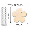 thumbnail image 2 of Unfinished Wood Flower Shape - Spring - Craft - up to 46" DIY 14" / 1/2", 2 of 5