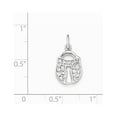 thumbnail image 2 of White Sterling Silver Charm Pendant Cubic Zirconia CZ Clear, 2 of 2