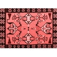 thumbnail image 1 of Ahgly Company Machine Washable Indoor Rectangle Abstract Red Modern Area Rugs, 4' x 6', 1 of 4