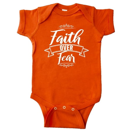 

Inktastic Cancer Awareness Faith Over Fear Gift Baby Boy or Baby Girl Bodysuit