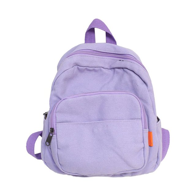 Minnieouse Color sólido Reemplazo Cremallera Transpirable Correa doble Estilo simple Gran capacidad Forro de poliéster escolar Mochilas Púrpura