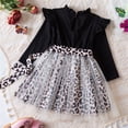 thumbnail image 4 of Odeerbi Kids Girls Spring Fall Cotton Dress Princess Dress New Lace Long Sleeve Ruffled Formal Dresses Round Neck Embroidery Mesh Bow Skirt Black, 4 of 9