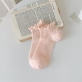 thumbnail image 2 of Cmfcve Elegant Ruffle Ankle Socks for Women Cotton Non-Slip Soft Cute Solid Color Socks, 2 of 5