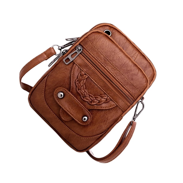 Minnieouse Bolso elegante con correa ajustable Bolsos cruzados de gran capacidad, versátiles y modernos Bolsas de mensajero y de hombro marrón B