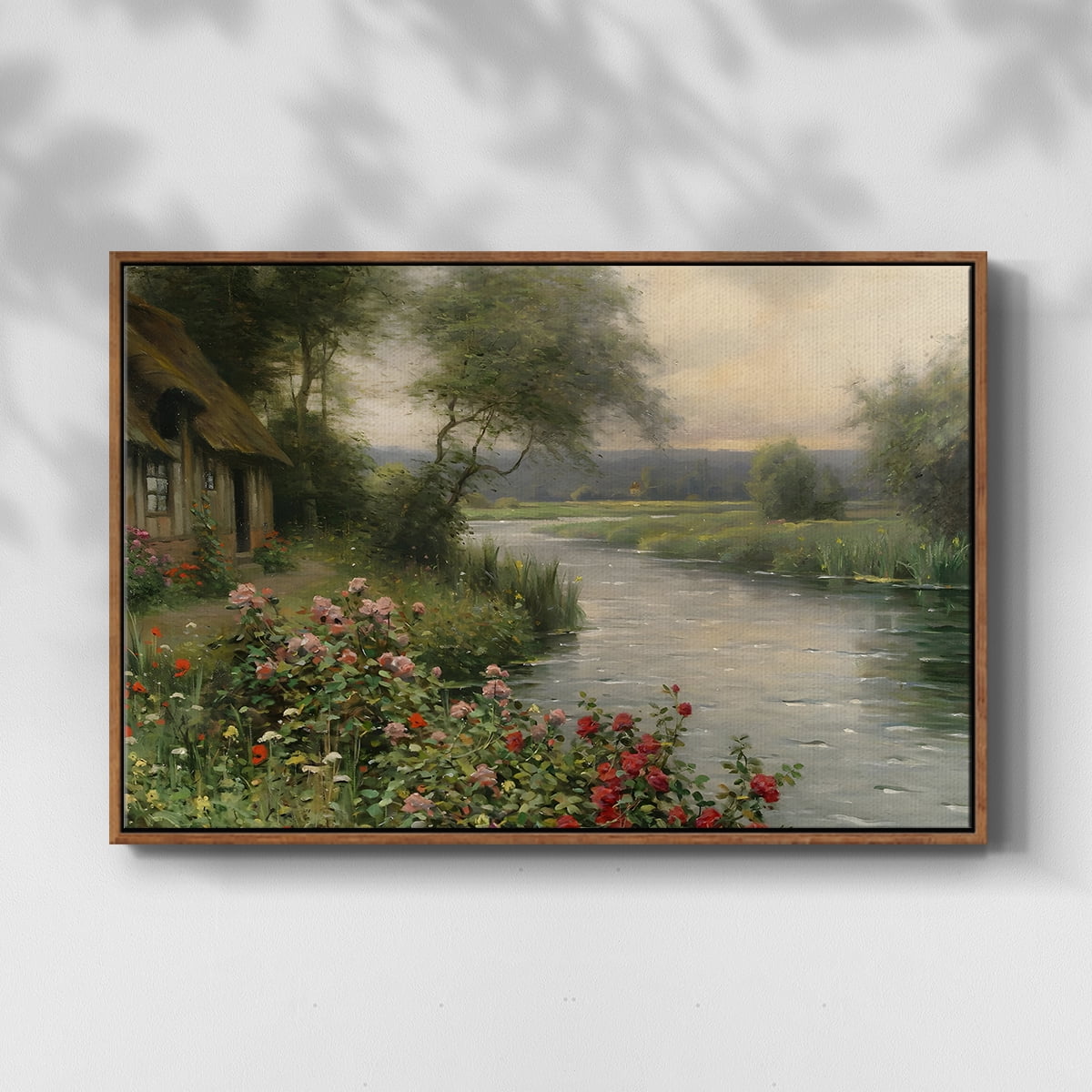 Vintage Landscape-CCLVI By Wexford Home Framed in Walnut Wood Gallery Wrapped Canvas 17 in. x 25 in.