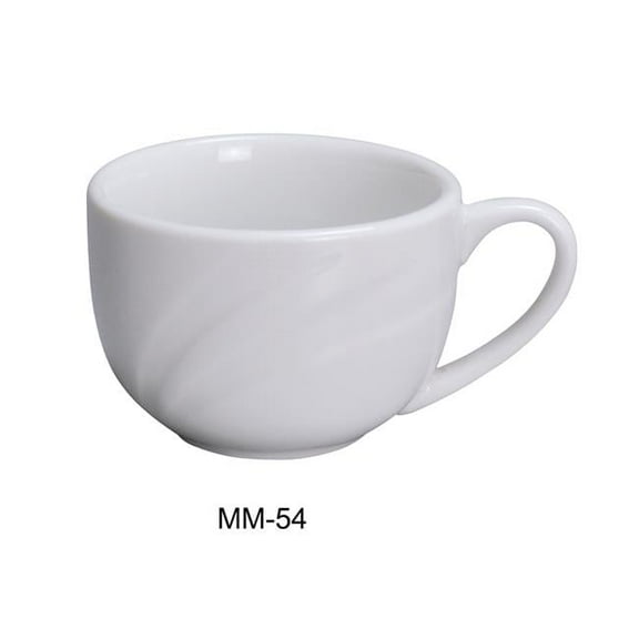 Yanco MM-54 Miami 3 oz Espresso Cup, 2.75" Diameter, Porcelain, Bone White, Pack of 36