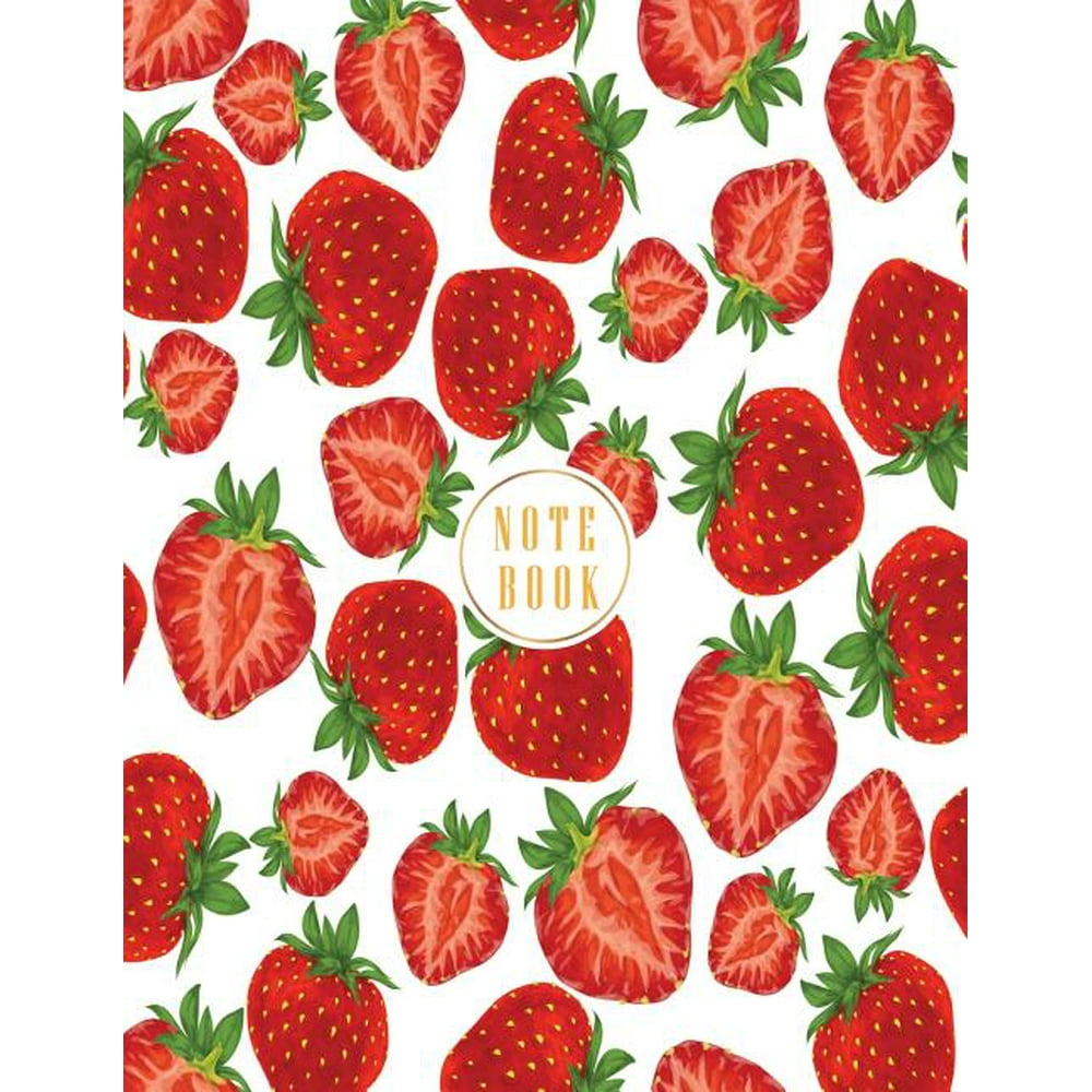 Strawberry Notebook Notebook Strawberry cover and Dot Graph Line