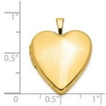 thumbnail image 2 of 14k Yellow Gold Holds 2 photos 20mm Plain Polished Love Heart Locket Locket Necklace for Women, 2 of 2