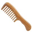 thumbnail image 1 of Peine para el cabello de sándalo Breezelike, peine de dientes anchos hecho a mano, no estático, peine desenredante de madera natural con caja de regalo, 1 of 5