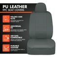 thumbnail image 2 of BDK 9-Piece Gray Leather Car Seat Cover Full Set, Front Seat Cover and Rear Bench Seat Cover, Universal Fit Car Seat Covers for Cars Trucks SUVs Vans, Complete Full Coverage Protection For Vehicles, 2 of 8