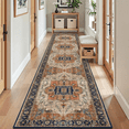 thumbnail image 2 of Runner Rugs for Hallway, 2x10 Washable Soft Non Slip Floor Rugs for Kitchen, Modern Mat for Living Room Bedroom Entryway Beige & Brick, 2 of 7