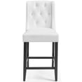 thumbnail image 5 of Home Square 2 Piece Faux Leather Counter Stool Set with Wood Base in White, 5 of 8