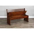 thumbnail image 4 of Pemberly Row Farmhouse Wood Breakfast Nook Set in Medium Brown, 4 of 14