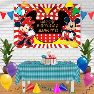 Mickey Mouse Birthday Decorations, Balloon Arch Garland Kit, Happy Birthday Banner 45 inch Giant Jumbo Mickey Mouse Foil Balloon, Door Sign Cake 