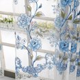 thumbnail image 4 of Bouanq Peony Sheer Curtains Tulle Window Treatment Voile Drape Valance 1 Panel Fabric Living Room Bedroom Curtains Home Deco Curtain Peony Sheer Curtain Tulle, 4 of 7