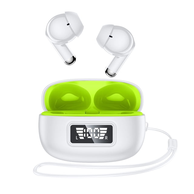 Auriculares Bluetooth Inalámbricos Bluetooth 5.3 en Oído Auriculares Inalámbricos con Batería, Pantalla Digital, Reducción de Ruido Inteligente, Auriculares Multifuncionales Impermeables de Subwoofer