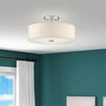thumbnail image 6 of Beaumont Lane Mid-Century 7.5" 3-Light Metal Ceiling Mount in Brushed Nickel, 6 of 12