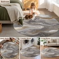 thumbnail image 5 of Marble 6FT Round Area Rugs for Living Room Abstract Fluid Art Grey Brown Marble Texture Modern Ultra-Thin Non-Slip Round Rugs Machine Washable Low Pile Circle Carpet for Bedroom Kitchen Nursery, 5 of 9