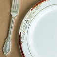 thumbnail image 3 of Balsa Circle 10 Pieces 10" White Plastic Salad Plates Red Gold Trim Disposable Tableware, 3 of 8