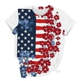 thumbnail image 5 of USA Shirt Women Oversize American Flag Shirts Patriotic T-Shirt America 250th Birthday Short Sleeve Tops, 5 of 5