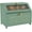 Light Green, variant on Double Layer Bread Box With Golden Trim for Countertop, Wooden Bread Container for Kitchen Counter, Corner Bread Storage (Black1)