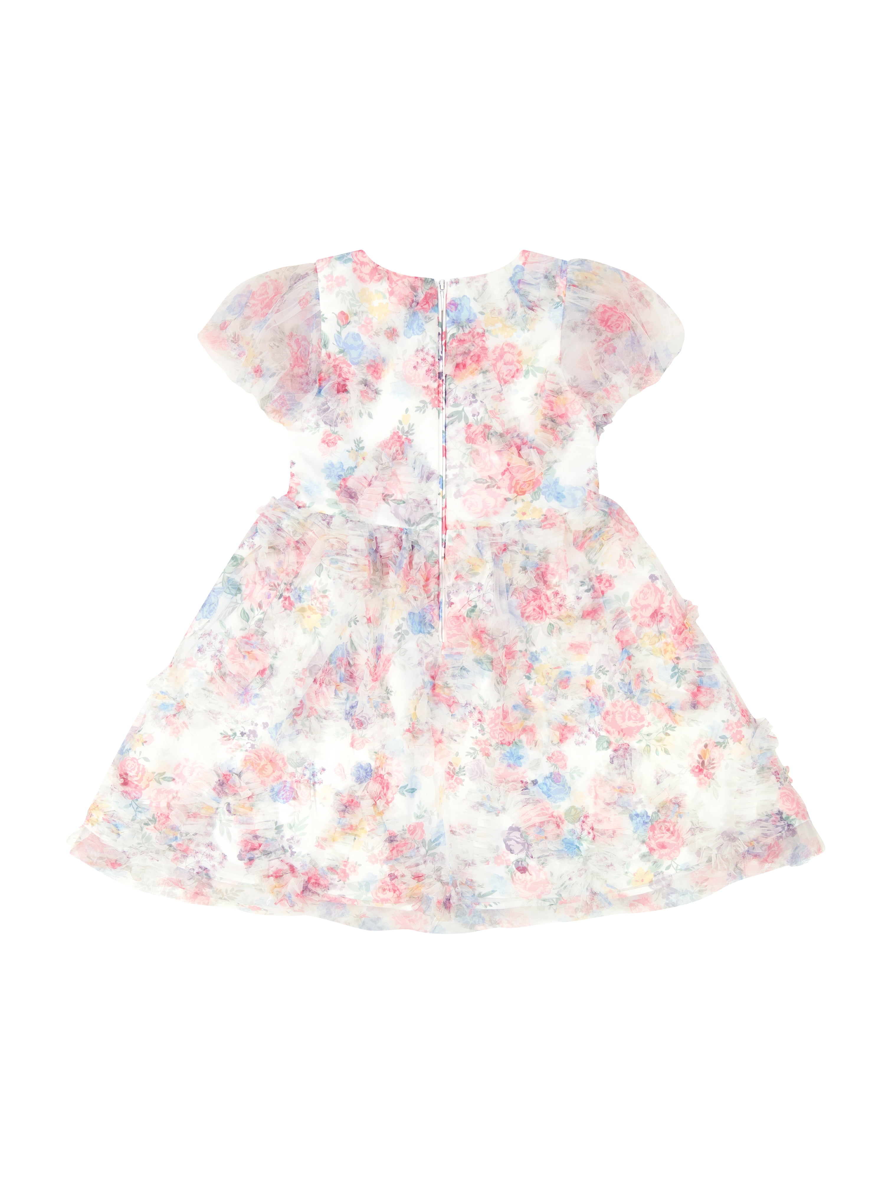 Kensie Girl Short Sleeve Allover Printed Ruffle Dress, Sizes 4-16