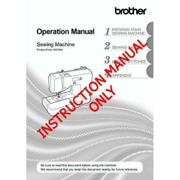 Brother XR3140 Sewing Machine Owners Instruction Manual (Paperback)