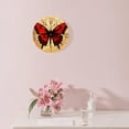 thumbnail image 3 of 10 Inch Wall Clock Battery Operated Silent Clock Decorative for Office, Kitchen, Outdoor, Living Room，Butterfly on Manuscript with Ink Stains Cute Art, 3 of 4