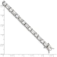 thumbnail image 4 of Sterling Silver Baguette And Round Cz Bracelet Made In China qx111cz, 4 of 5
