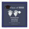 IEFSHINY Graduation Gifts for Her Earrings S925 Sterling Silver Post CZ Heart 2022 Initial Stud Earrings Hypoallergenic Earrings