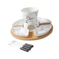 thumbnail image 3 of Lipstore Butter Heater, Ceramic Butter Warmer Set, Melt Hot Pot Bowl for Cheese Chocolate, 3 of 8