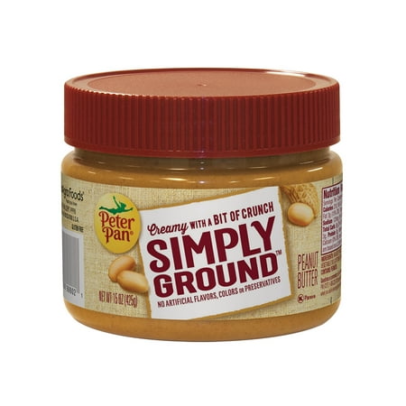 Peter Pan Simply Ground Peanut Butter, 15 oz - Walmart.com