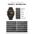 thumbnail image 7 of Men Watches Business Dress Chronograph Big Square Quartz Analog Male Watch Silicone Strap Waterproof Date Gift Mens Wrsit Watch, 7 of 7