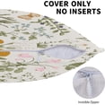 thumbnail image 2 of Floral Pillow Covers 18 x 18 Set of 2 Botanical Plant Decorative Throw Pillow Cover Spring Flower Linen Outdoor Pillowcases Farmhouse Home Decor for Couch Bed Sofa, -P0424-PC004, Green, 2 of 6