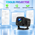 Projector Keystone Mini Projector, Black1, 1080p FHD, Portable with WiFi6, 180° Auto ...