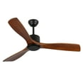 thumbnail image 2 of Tower Fan 52" Wood Ceiling Fan NO light, 3 Reversible Blades, with 6 Speeds Reversible DC Motor,Low Profile Ceiling Fan with no light for Living Room Kitchen Bedroom,Box Fan, 2 of 7