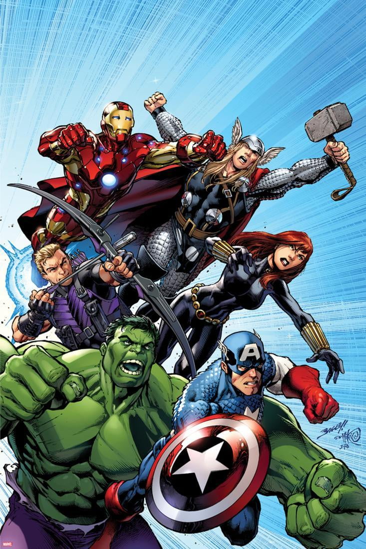 Avengers Hulk Iron Man Thor Plush Blanket Disney Marvel 62" x 90"  NEW 23772 