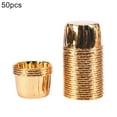 thumbnail image 2 of Ludlz Rose Gold Foil Cupcake Liners Standard Baking Cups Muffin Wrappers for Wedding Birthday, 50Pcs Cupcake Cake Liner Wrappers Paper Cup Tray Muffin Anti-Oil Baking Supply, 2 of 8