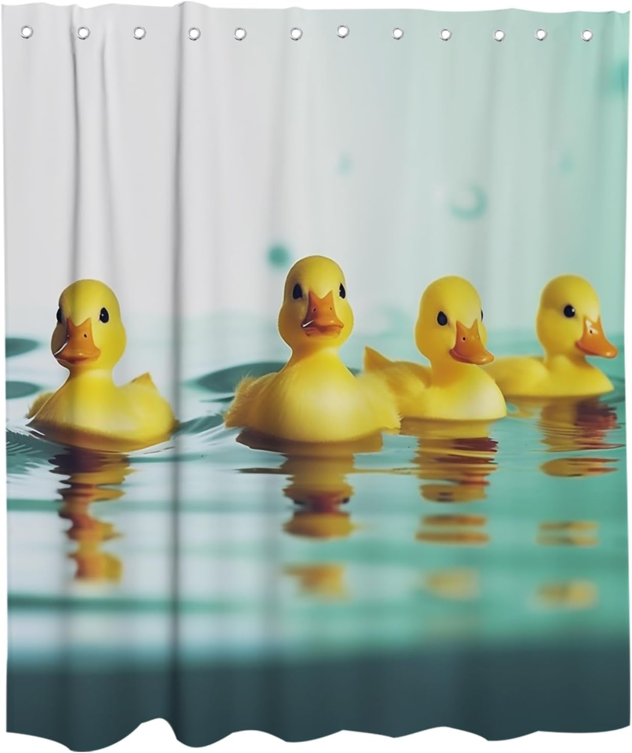 JOOCAR Cute Little Yellow Duck Shower Curtain Funny Kids Toys Animals