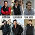 thumbnail image 4 of SPEEDRUN Hoodies for Men Zip Up Sweashirts Fleece Sherpa Lined Winter Wool Heavyweight Jacket Black L, 4 of 7