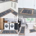 thumbnail image 6 of Kitchen Rugs and Mats Non Skid Washable Boho Blue Carpet Kitchen Mat and Rug Set,Floor Cushion Waterproof Rug,Rubber Backed Area Rugs for Kitchen Laundry, 6 of 7