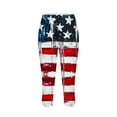 thumbnail image 4 of Womens Independence Day Leggings Skinny Leg Yoga Pants Stars Printed Capri Pants American Patriotic Legging Slim-Fit Trousers Beach Vacation Trendy 2025 Summer Clothes, 4 of 5