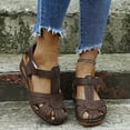 thumbnail image 5 of Women's Flat Slides Sandal Comfy Shoes Summer Beach Travel Shoes Sandals - Sandals for Women Wide Width, 5 of 5